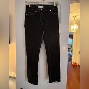 Carven Dark Jeans with White Stitching